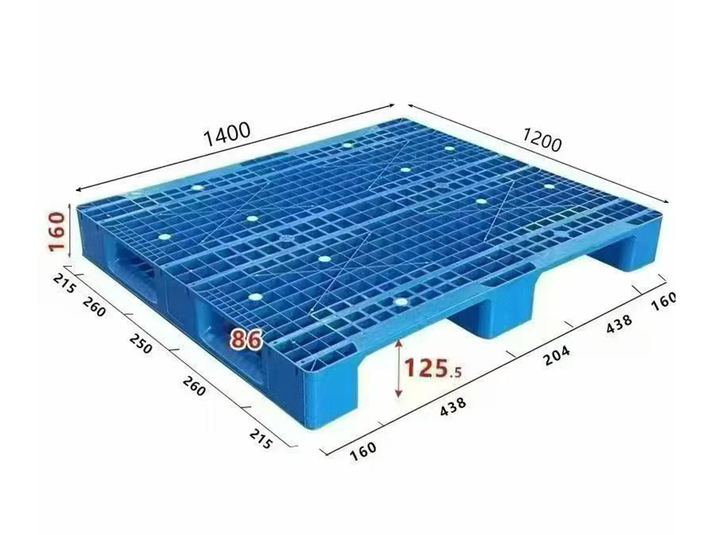 BH1412-W 1400 by 1200 mm widthwise-runner pallet full dimensional view