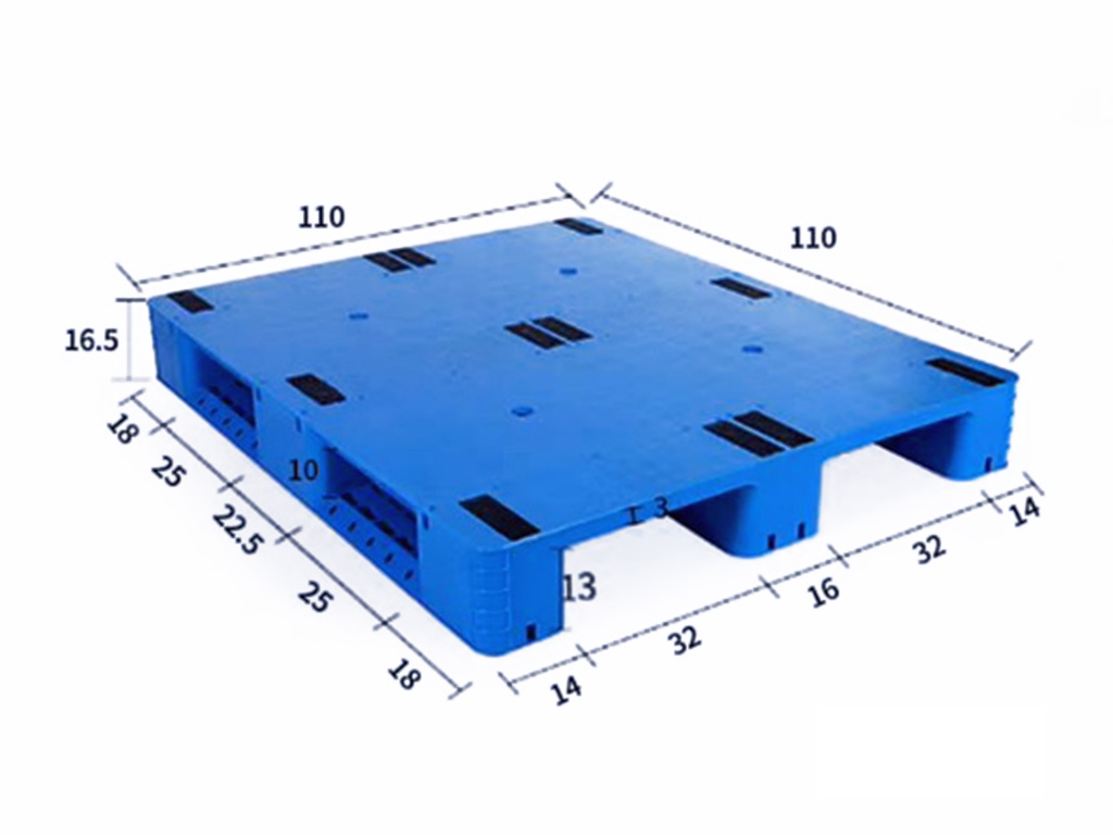 BH1111 1100 × 1100 mm Solid 3-Runner full dimensional view